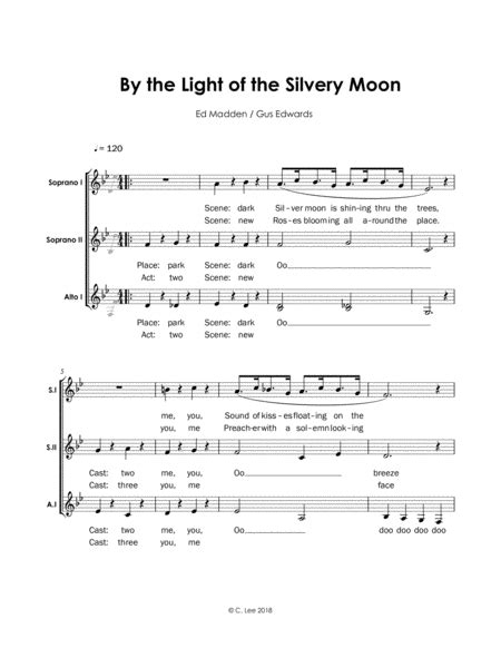 By The Light Of The Silvery Moon A Cappella SAB